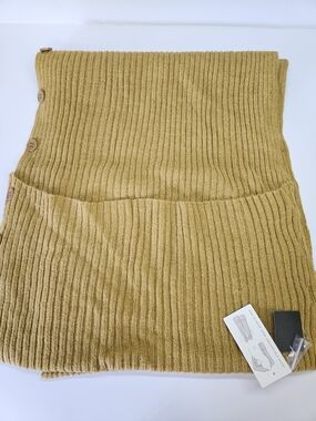 NEW Tarnish Nordstrom Gold Convertible Scarf Alpaca Blend Ribbed Knit